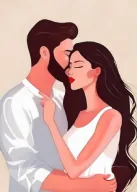 cratoon couple hug